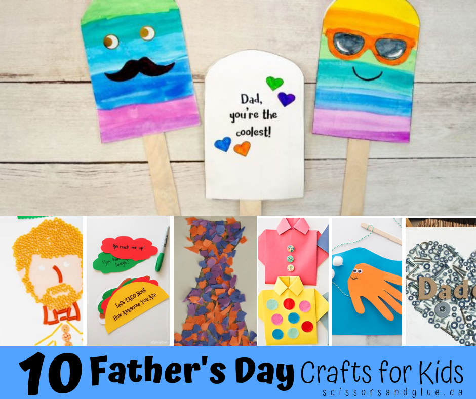 10 Father's Day Crafts For Kids to Enjoy on Father's Day!