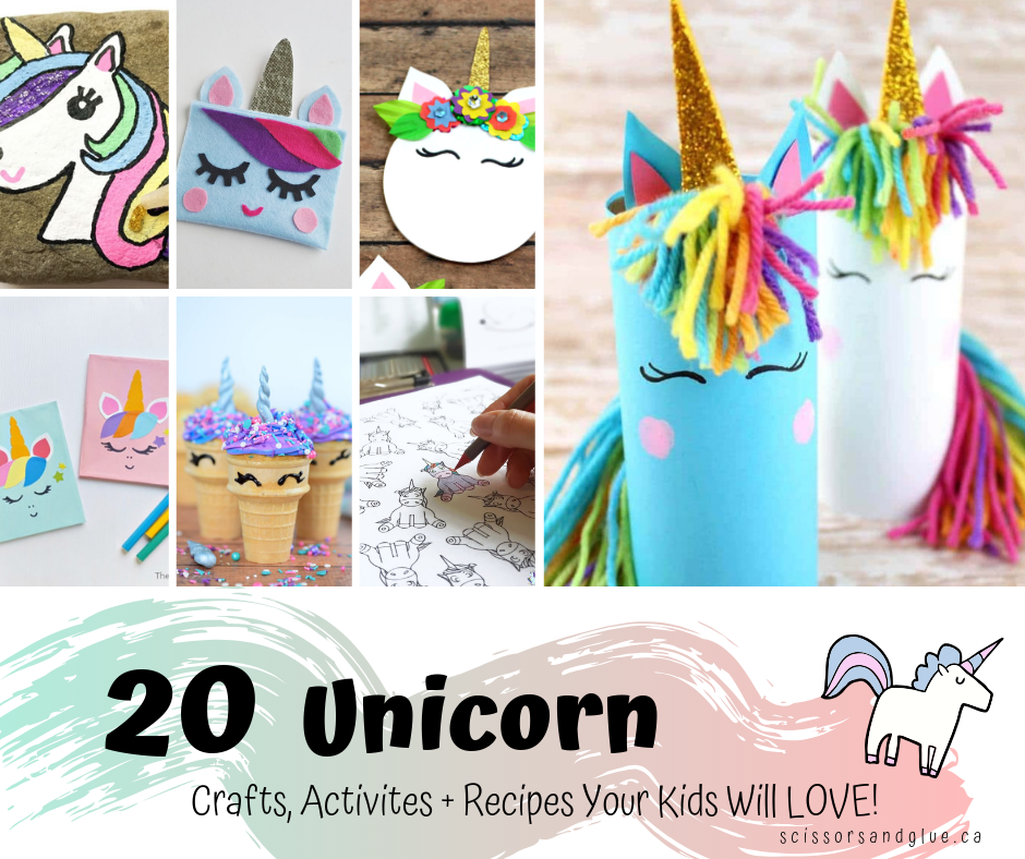 20 Unicorn Crafts, Activities + Recipes Your Kids Will Love!