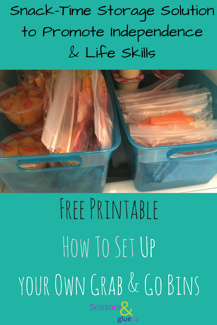 Snack-Time Storage Solution to Promote Independence & Life Skills
