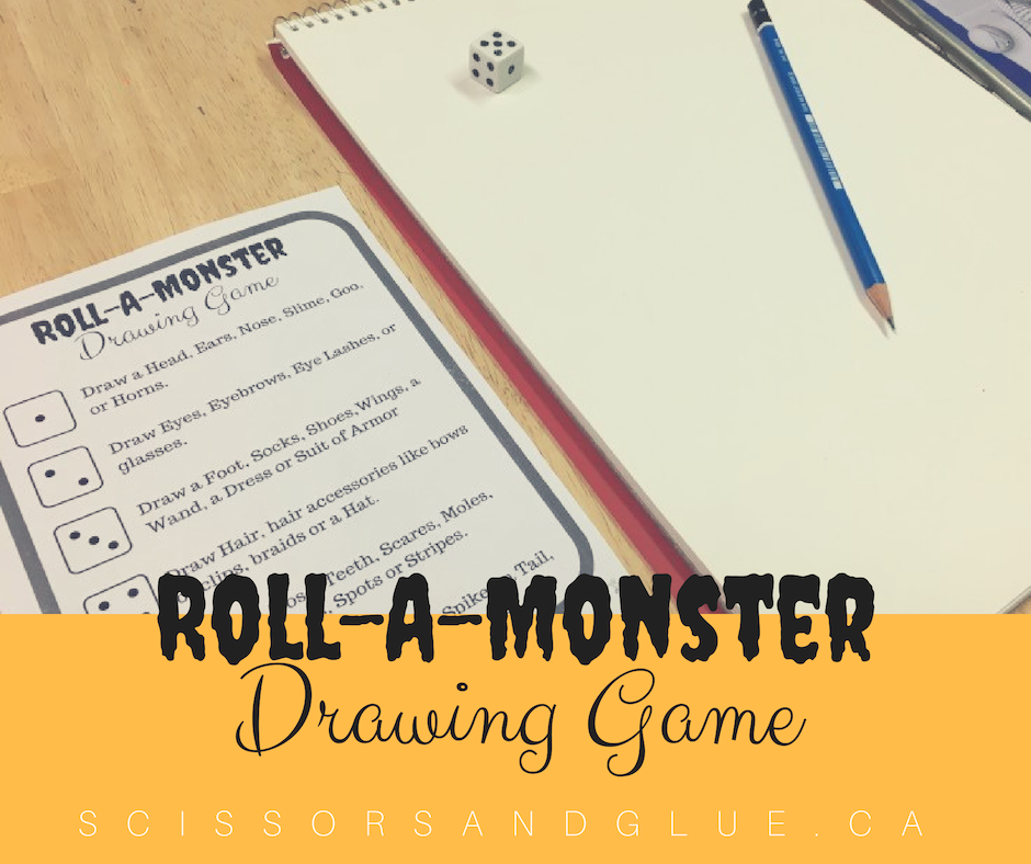 Roll-A-Monster Drawing Game - Free Printable