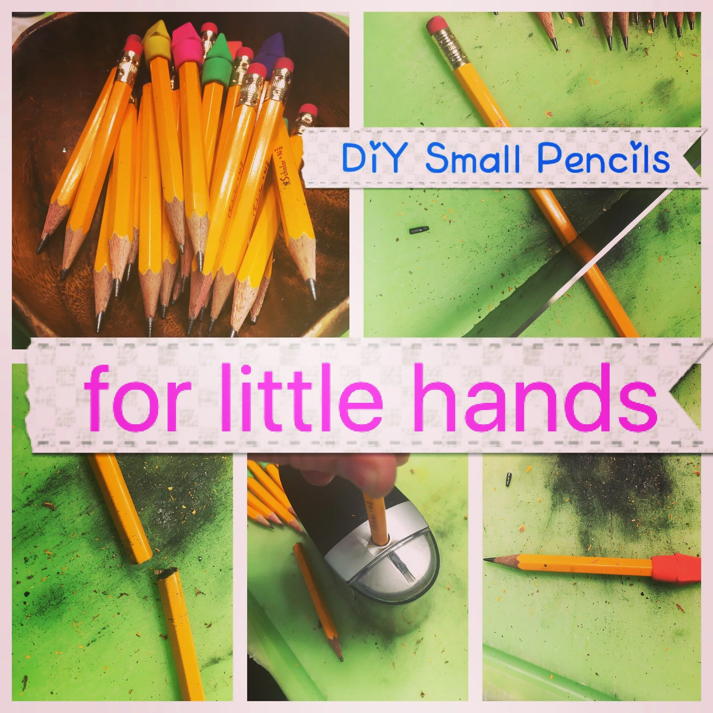 DIY small pencils for little hands