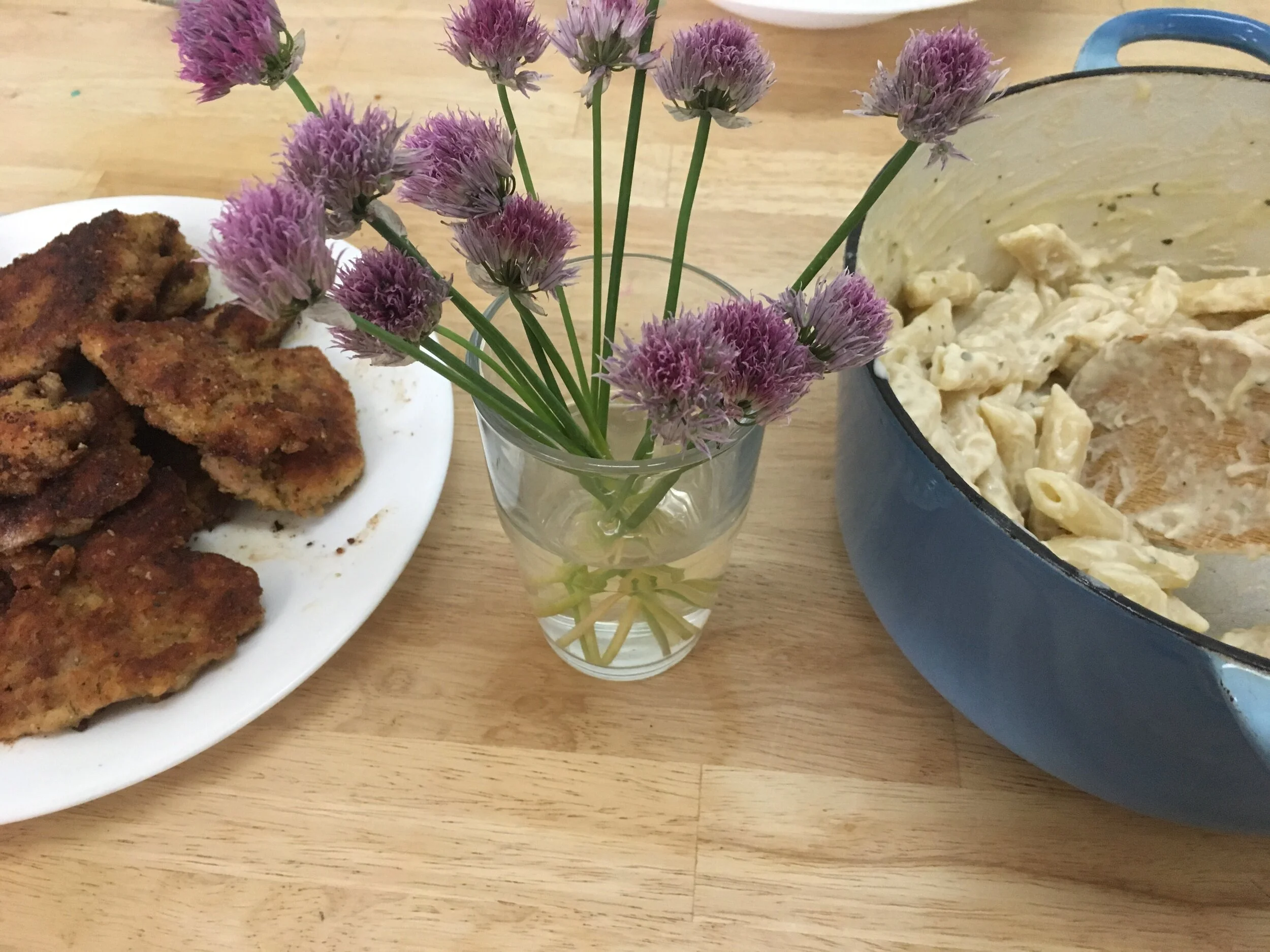 Chicken Fingers + Penne Alfredo Recipe