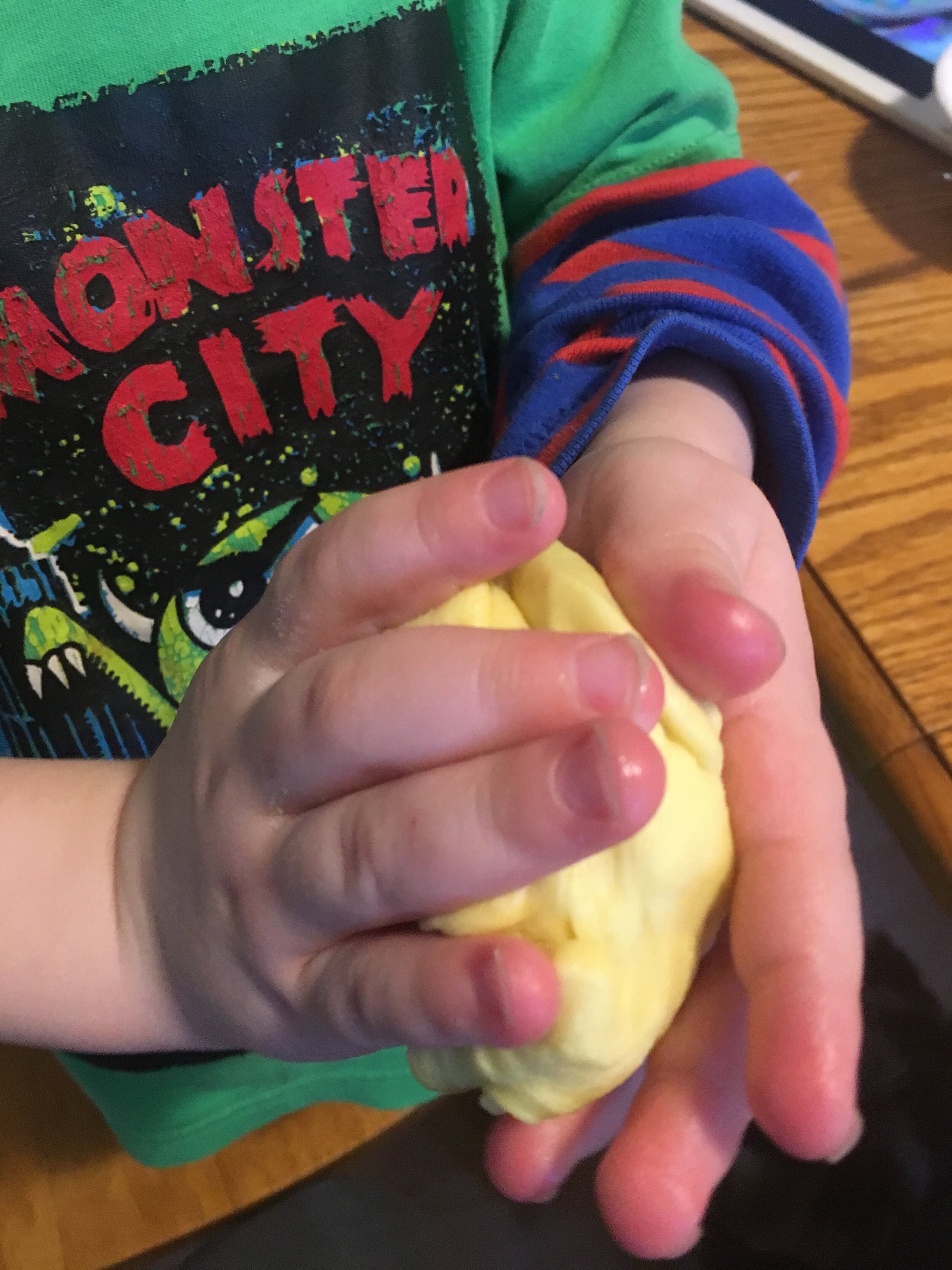 We tried out the Peeps Play-dough Recipe