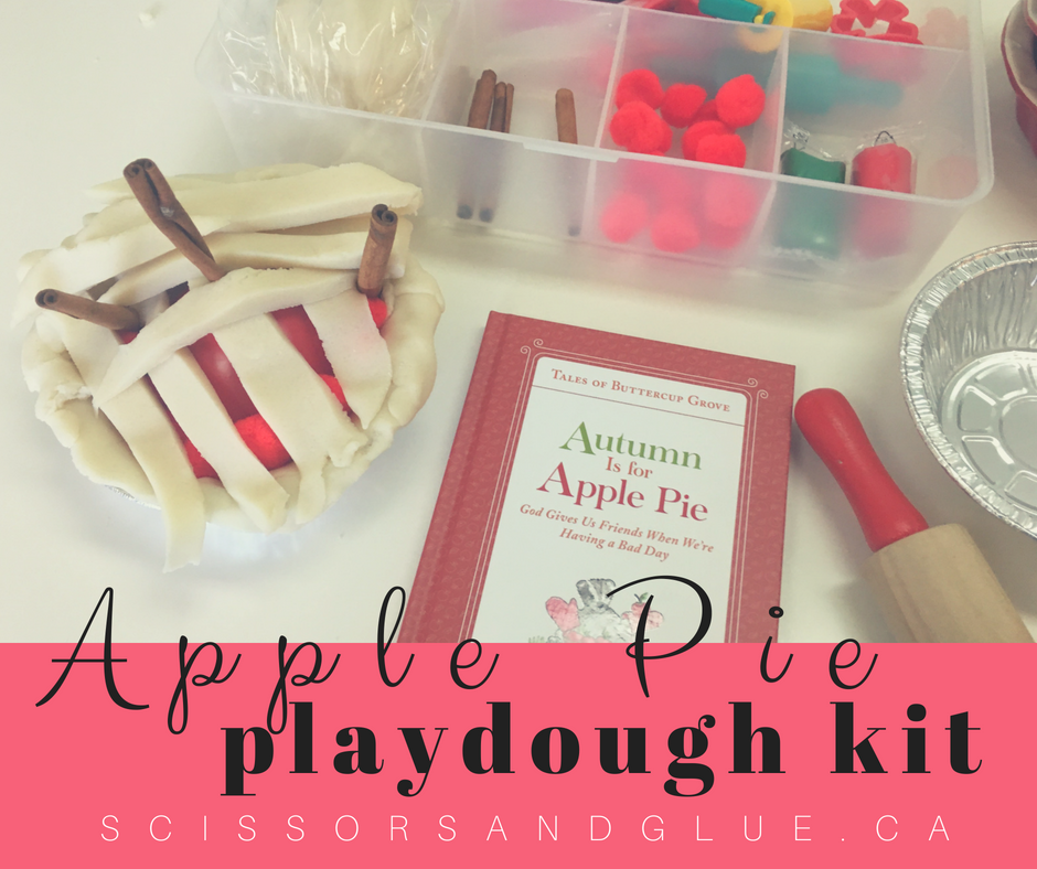 Apple Pie Playdough Kit with Magnet Apple Fractions - Inspired by Autumn is for Apple Pie