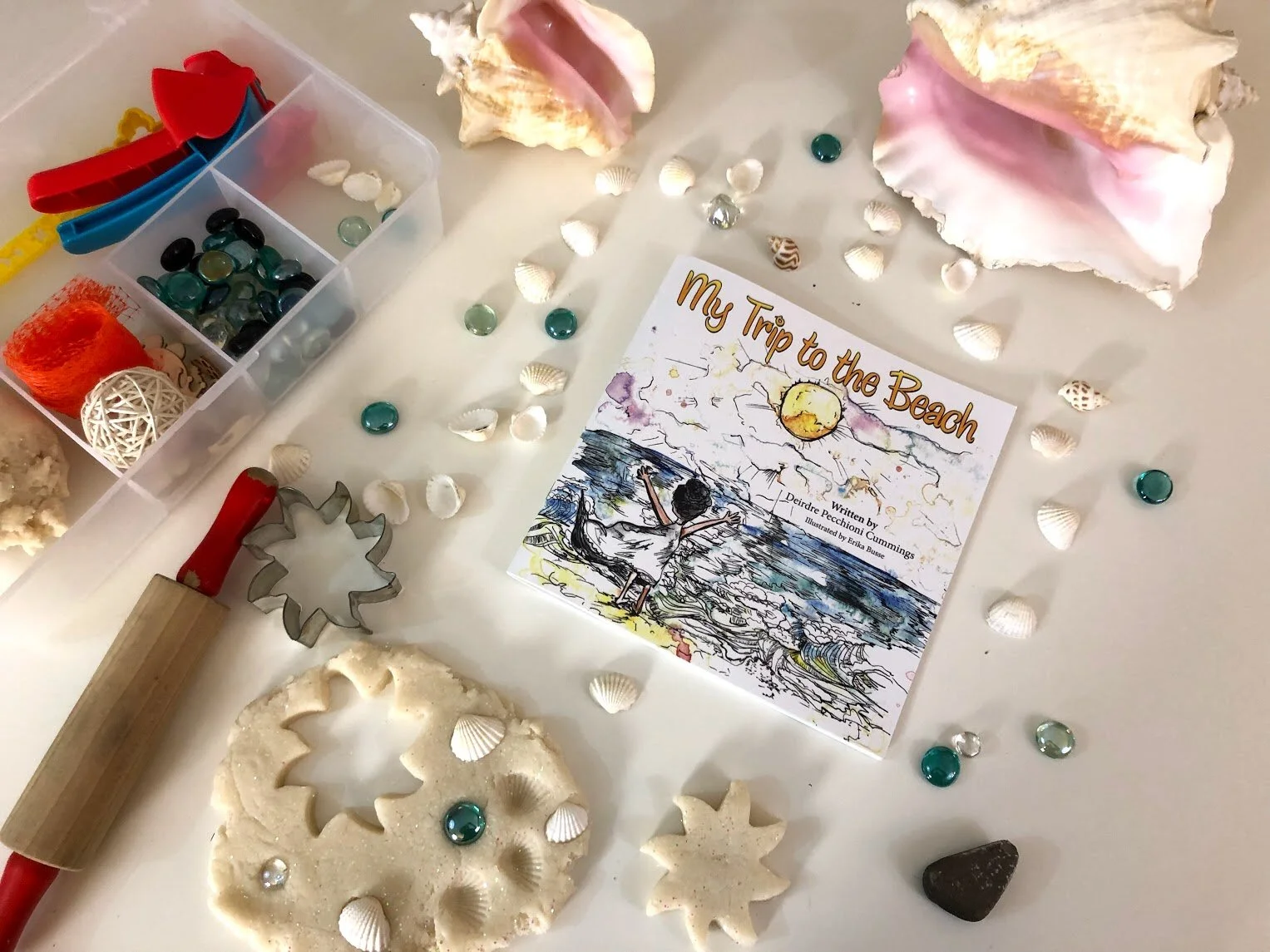 Coconut Sand Play Dough Kit + "My Trip to the Beach" Book Review