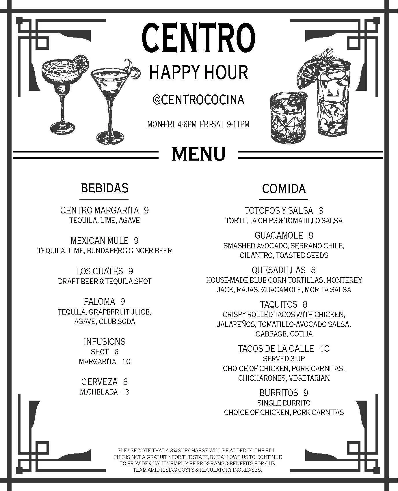 Happy Hour Menu