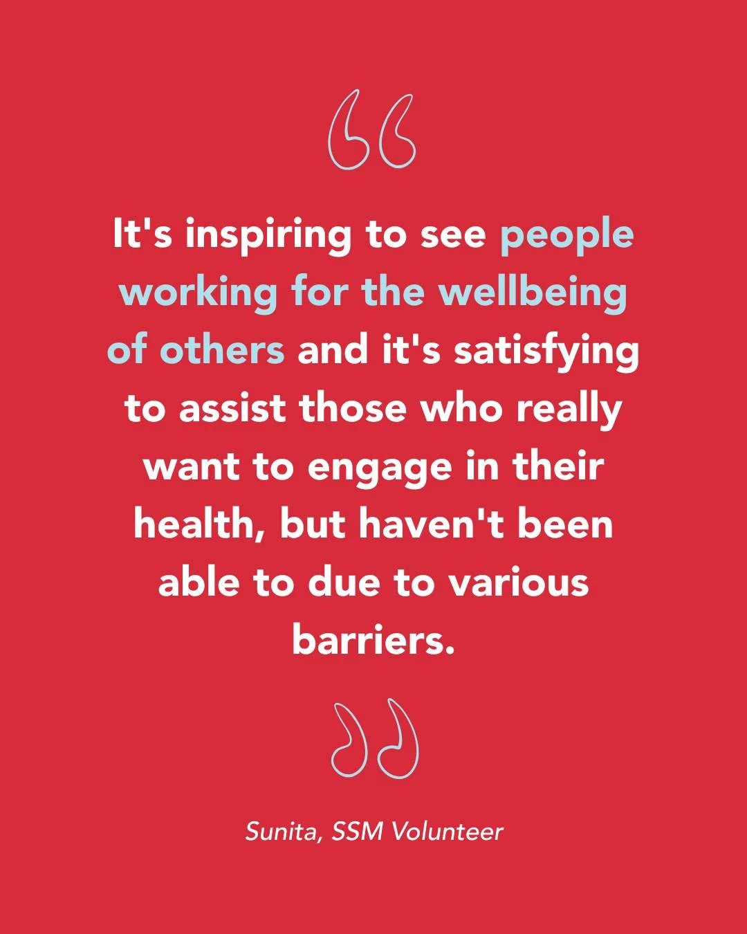 In honour of National Volunteer Week, we&rsquo;re sharing a few words from Sunita, a team member of our Waterloo clinic about what it means to volunteer. Thank you, Sunita, for sharing your experience, and to all our volunteers for for the skill, pas