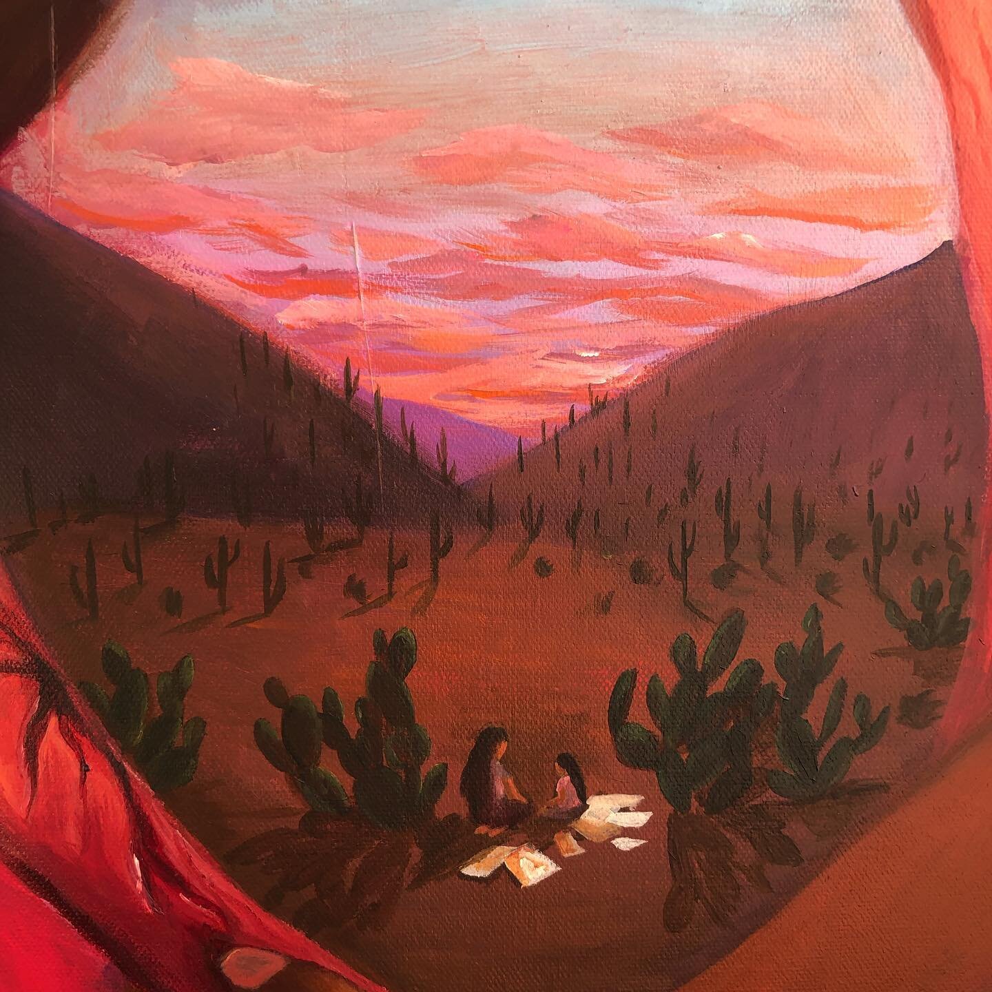 &ldquo;Self Love al Atardecer&rdquo; 🌅✨
for Revolutionary Love Art Show at @copalytierra tomorrow 6pm! 
✨here&rsquo;s a little ramble about my piece✨
.
Self love is revolutionary when it tears down the harmful perceptions that society places on peop