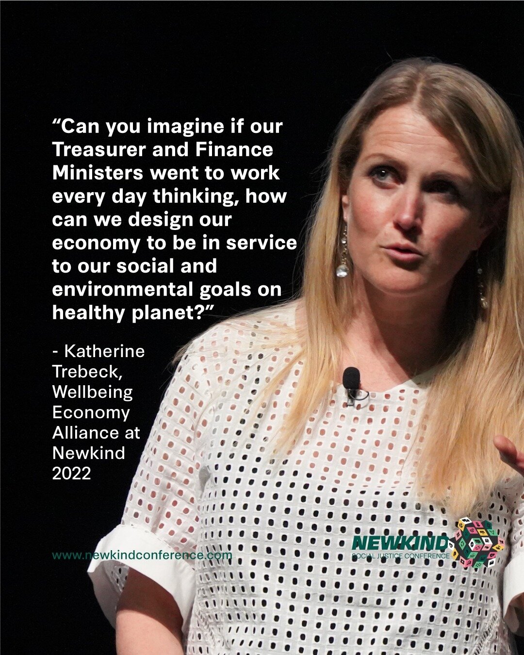 &ldquo;Can you imagine if our Treasurer and Finance Ministers went to work every day thinking, &quot;how can we design our economy to be in service to our social and environmental goals on healthy planet?&quot;&rdquo;

🎤 Katherine Trebeck, @weall_al