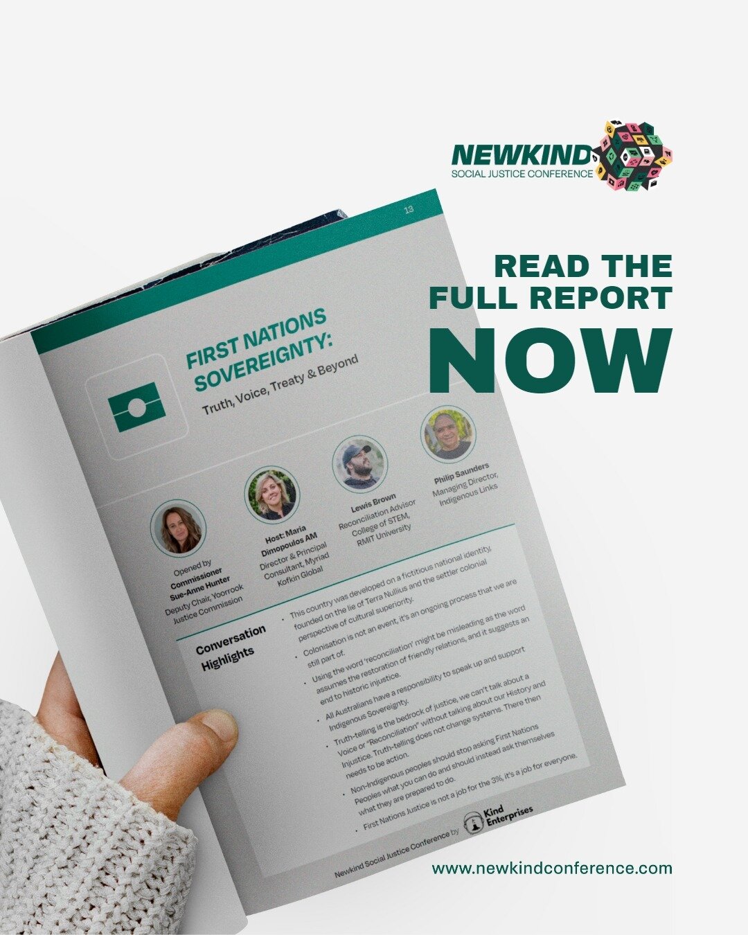 The Newkind 2022 Conference Report is now published and ready for your viewing pleasure!  If you're on our mailing list you'll have this sitting in your inbox. Otherwise, you can easily access the report for free via the link in our bio👆🏾.

At Newk