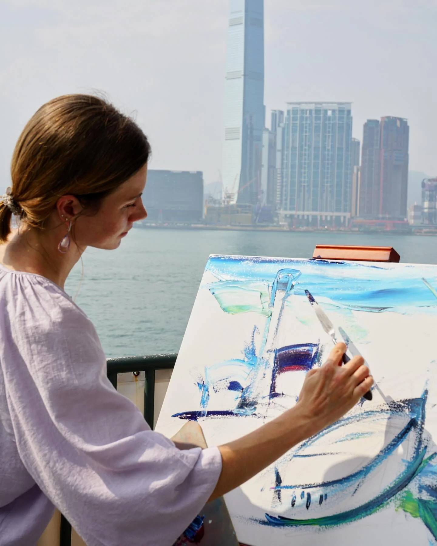 The palette knife is my tool, my specialty. I&rsquo;ve been mastering it every single day for more than 15 years. This artistic path makes me feel free and allows me to apply my strokes perfectly and calmly. The palette knife has become my meditation