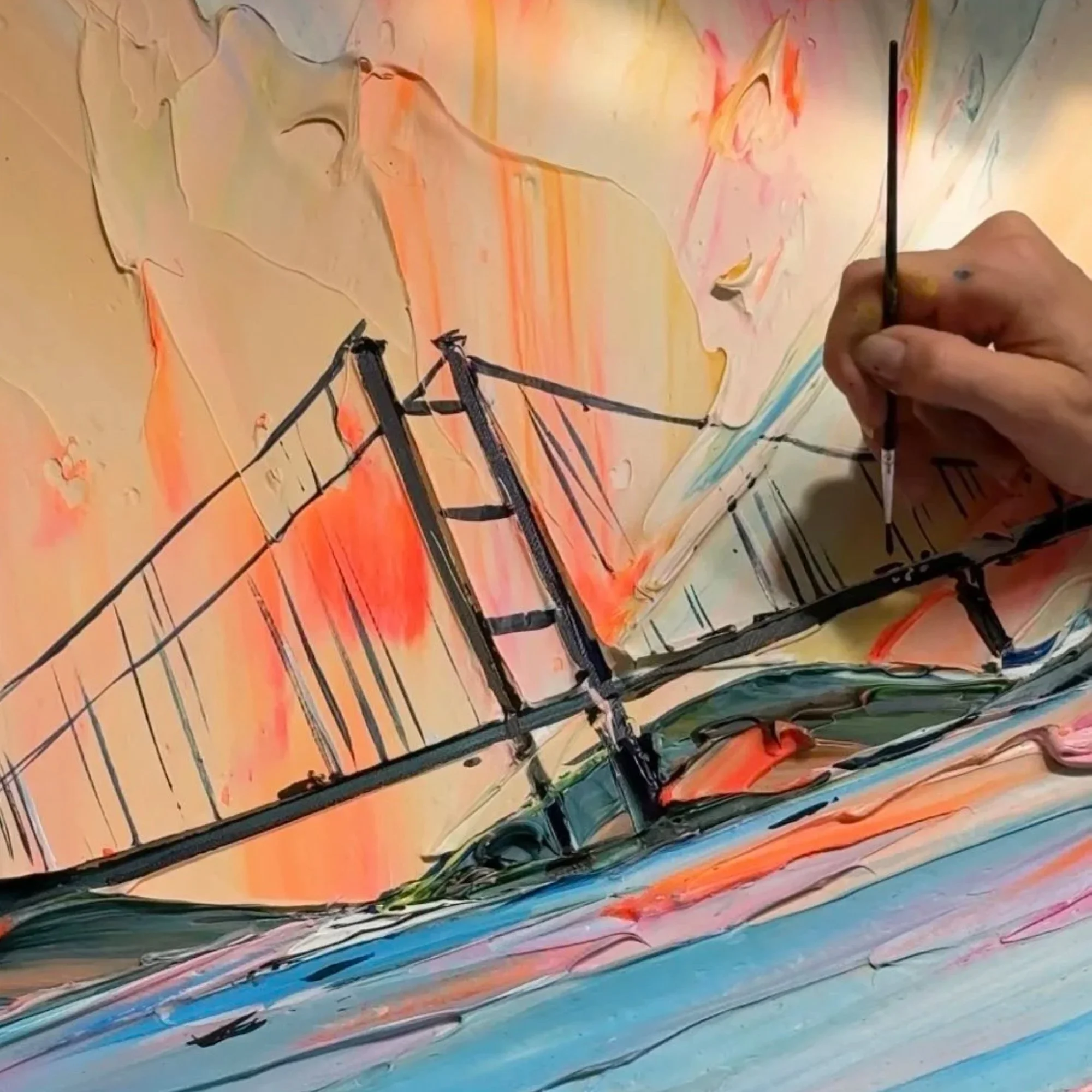 Custom painting “Golden Sky”