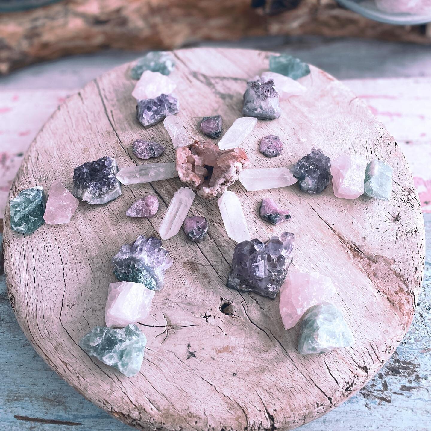 &bull; Today, I created this vortex of energy for my emotional &amp; spiritual healing

&bull; Crystal Grids can be powerful &amp; you can be so creative putting one together 

&bull; They can help you to intensify your goals &amp; desires

&bull; Re