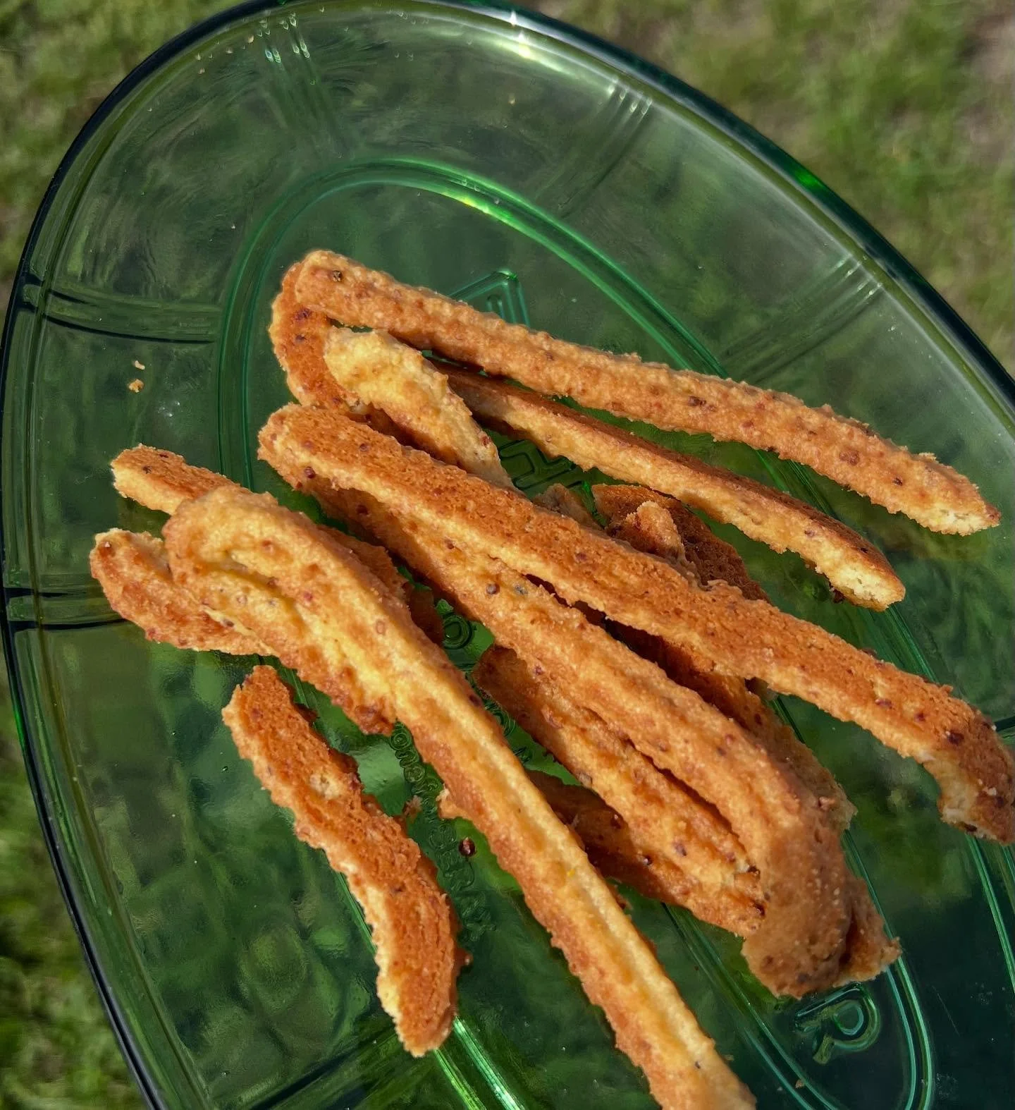 My treat to myself after @snapemaltings farmer&rsquo;s market&hellip;.Newlands Cheese straws with mustard made by Kay Newman and absolutely delicious 😋 It was good to be back at market and catch up with all the wonderful customers and stall holders 