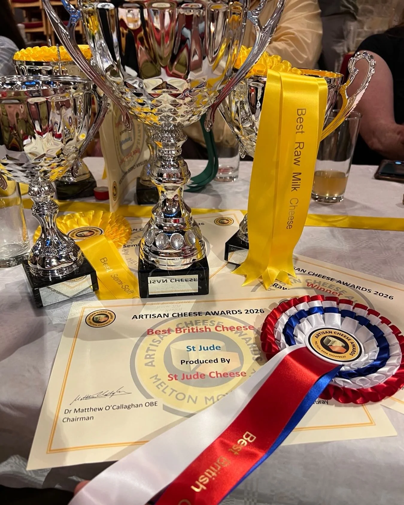 What an evening @meltonartisancheesefair artisan cheese awards 🍾 St.Helena won the best semi soft class, St.Jude won the best raw milk cheese class and then went on to be awarded the best British cheese 🤩 I am a very proud mama 😉