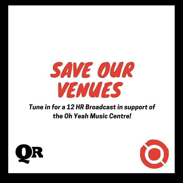 In these strange times we wanted to do what we can to support our community, so we&rsquo;ve decided to host a 12 Hour broadcast in support of the Oh Yeah Music Centre. ✨
We will be broadcasting shows from our lovely presenters from 10am Thursday 28th