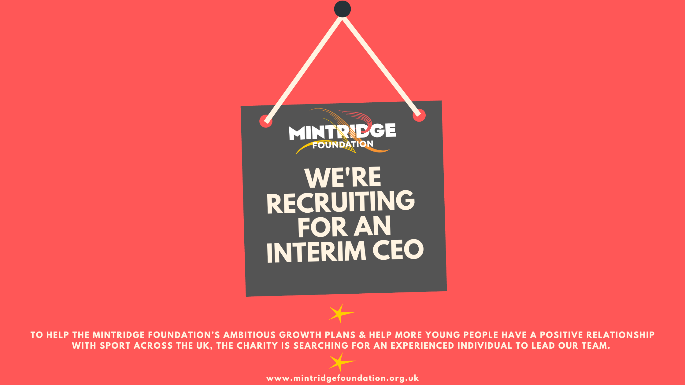 We Are Recruiting An Interim CEO