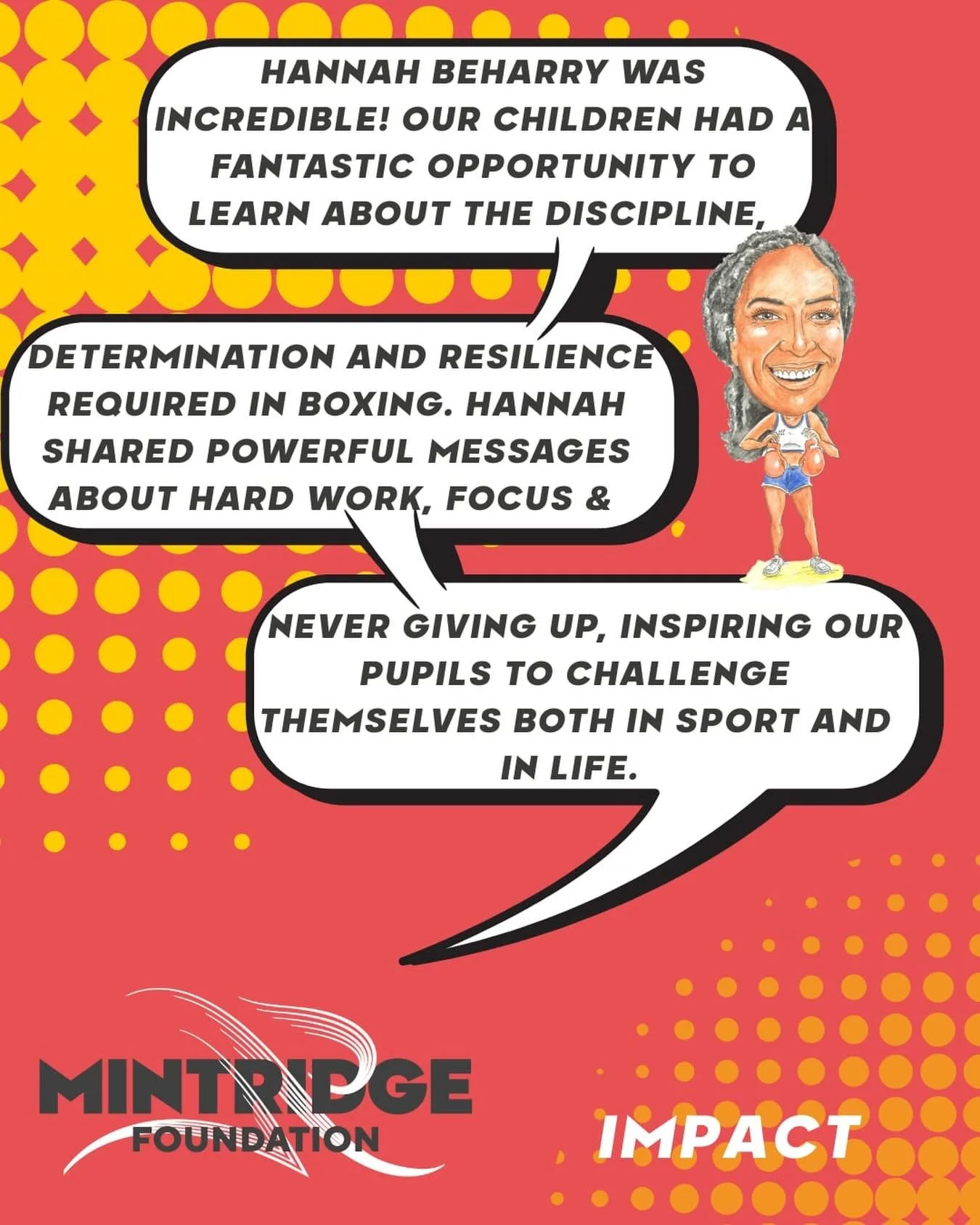 IMPACT! 

Sports role models inspire thousands of people who follow their quest to achieve, win and overcome obstacles just like @hannahbeharryofficial. 

We love receiving feedback like this from schools. 

#MintridgeProgrammes #TeamMintridge