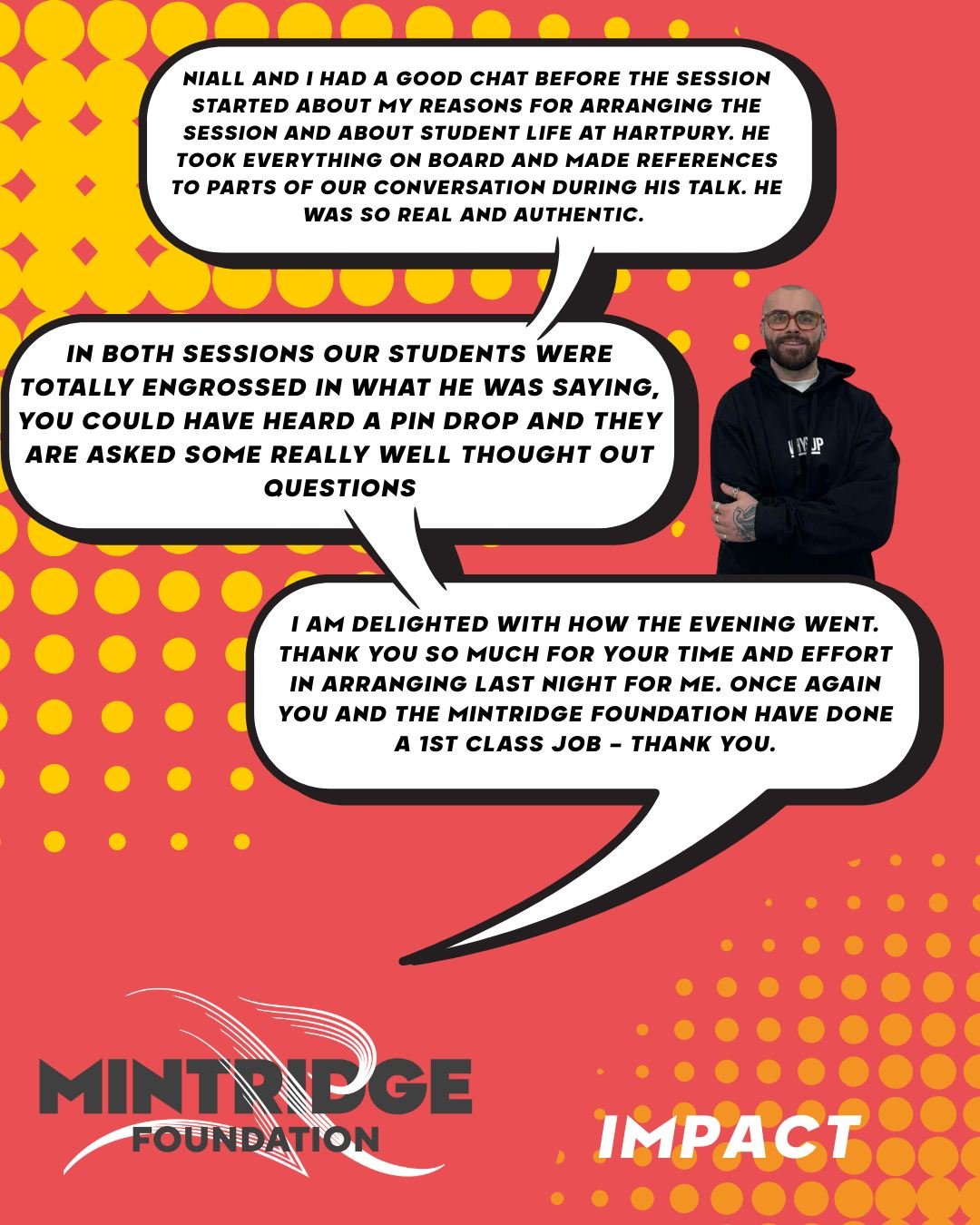 Last week, @hartpurycollegeag kindly welcomed @niall.showing.up from @whysupofficial to deliver impactful sessions on alcohol awareness to some of their students. 

We love receiving such positive feedback and working with fantastic schools and clubs