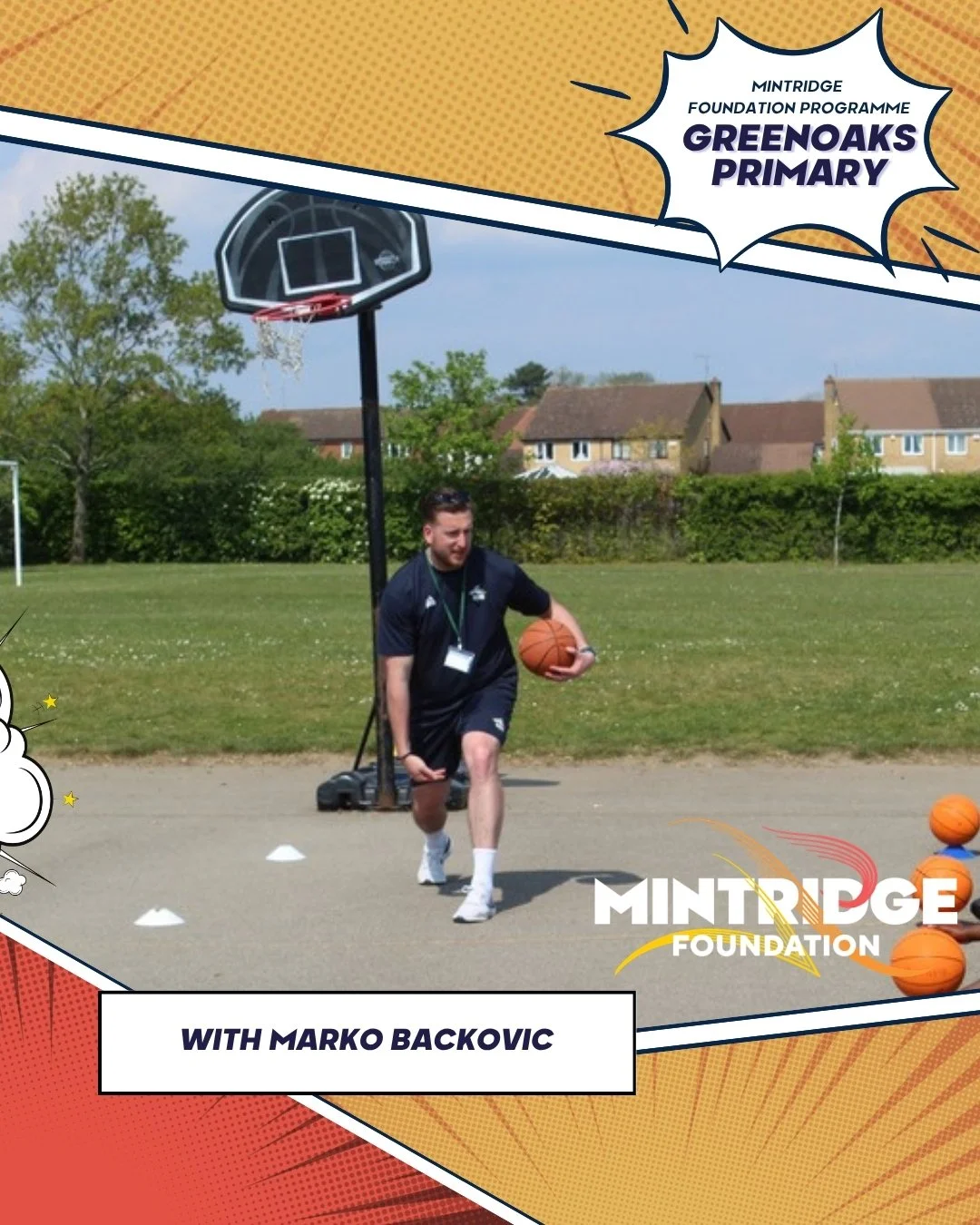 What a fantastic day at Green Oaks Primary Academy with Marko Backovic last week!

Students took part in coaching sessions, developing new skills and giving real effort on the court. Marko also delivered an inspiring presentation, sharing his journey