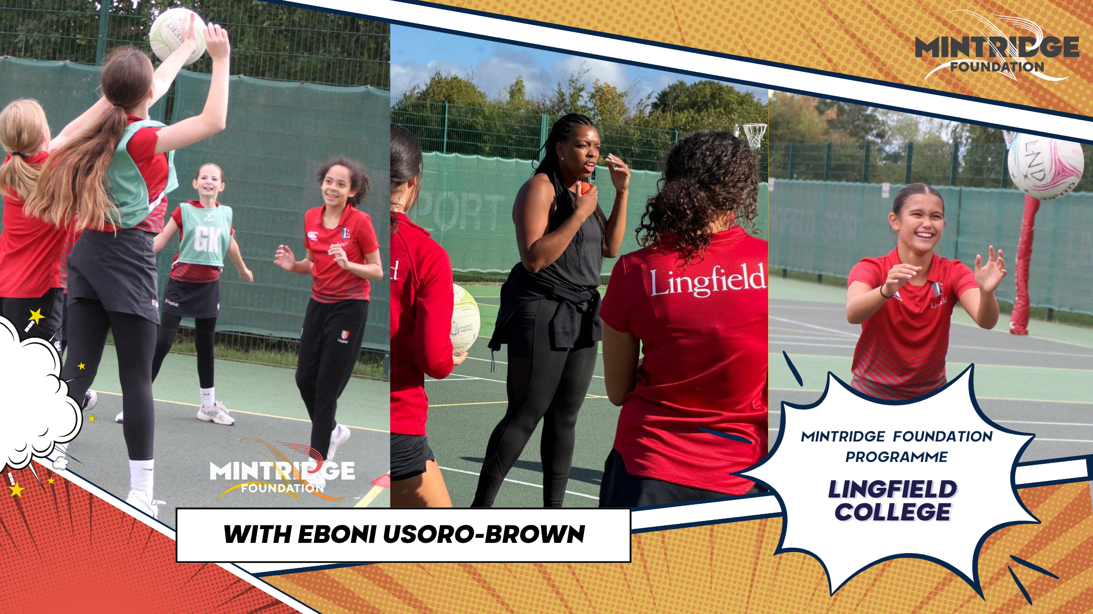Netball Masterclass with Eboni Usoro-Brown at Lingfield College