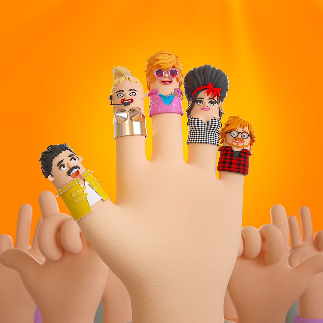 Finger puppets for Nostalgie