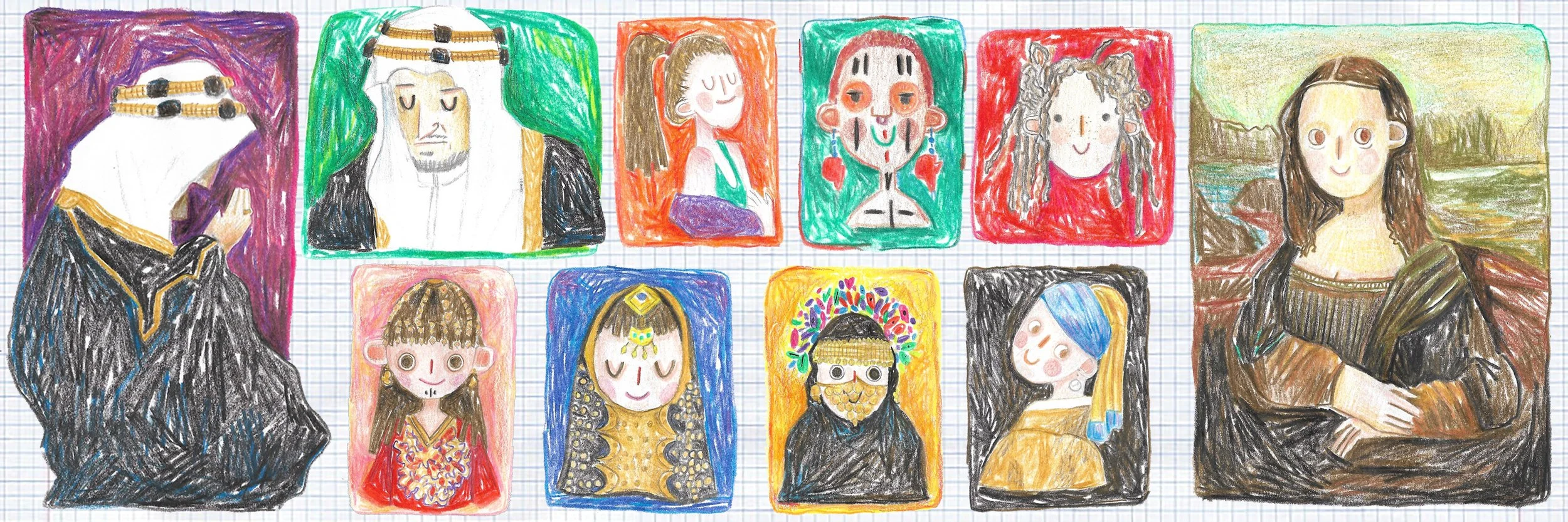  Fun scribbly portraits of iconic personalities 