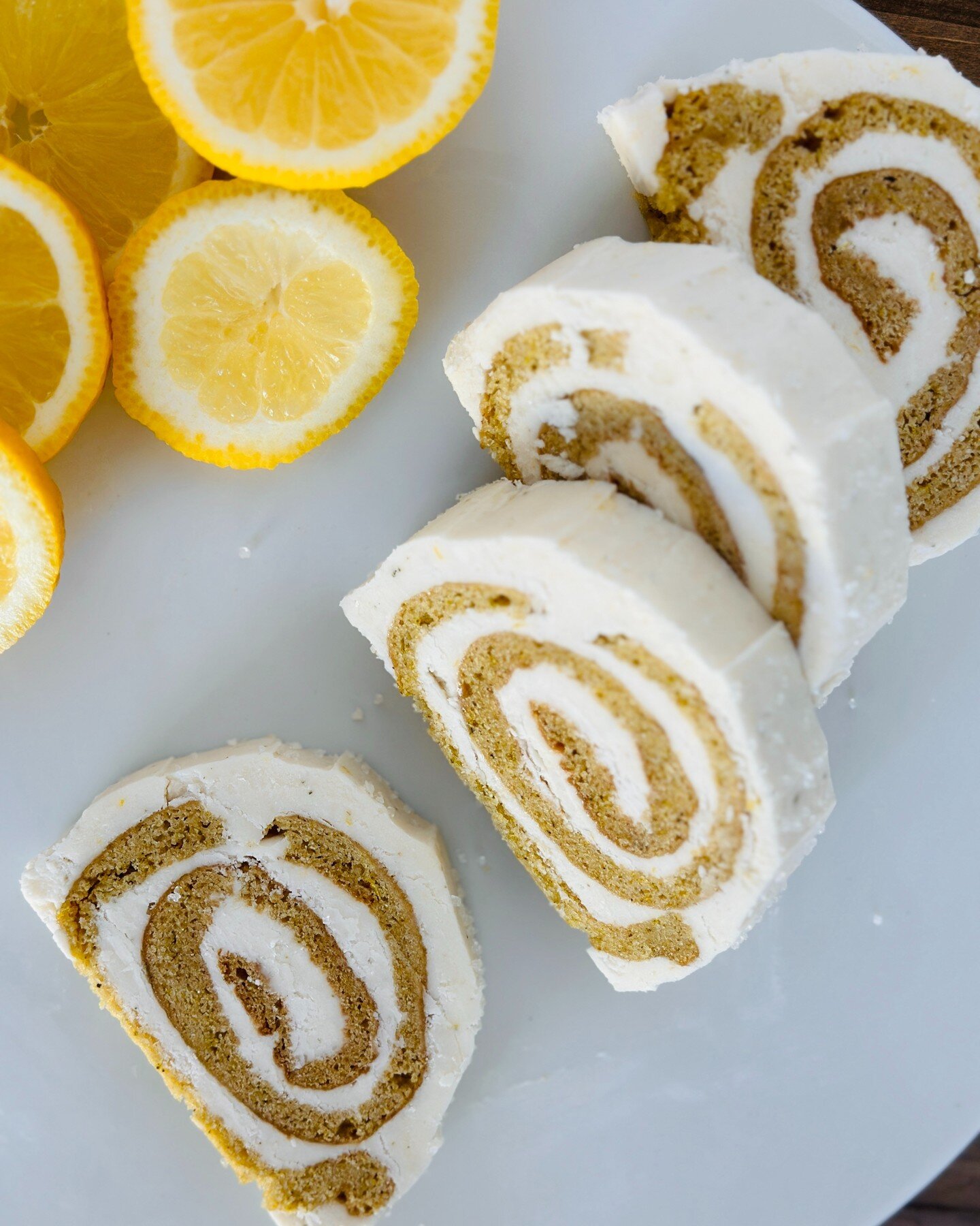 C A K E R O L L

Our cake roll on rotation is Lemon Rosemary Olive Oil!

This cake flavor is a staff favorite. The olive oil makes the cake rich and moist, the hint of rosemary paired with the lemon is subtle yet flavorful.

Give it a shot today, we'