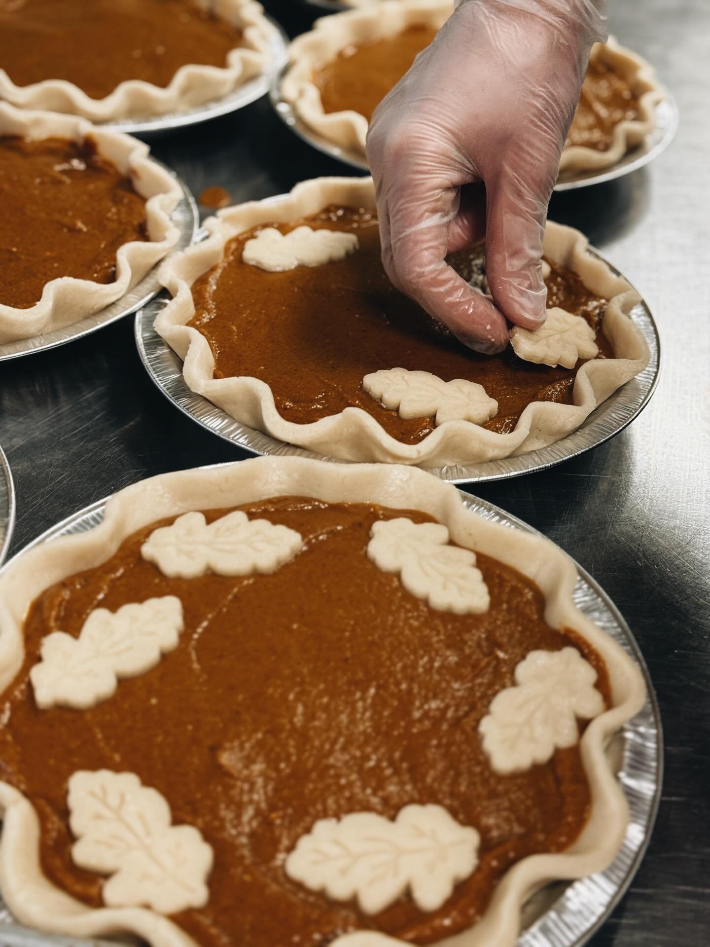 Thanksgiving production is going strong!

If you placed an order, don&rsquo;t forget that pickup is TOMORROW from 9am - 3pm!

We will have some extras! For now, we&rsquo;ve got a cheesecake and some sides of mac n cheese!! 

REMINDER: CLOSED THURSDAY