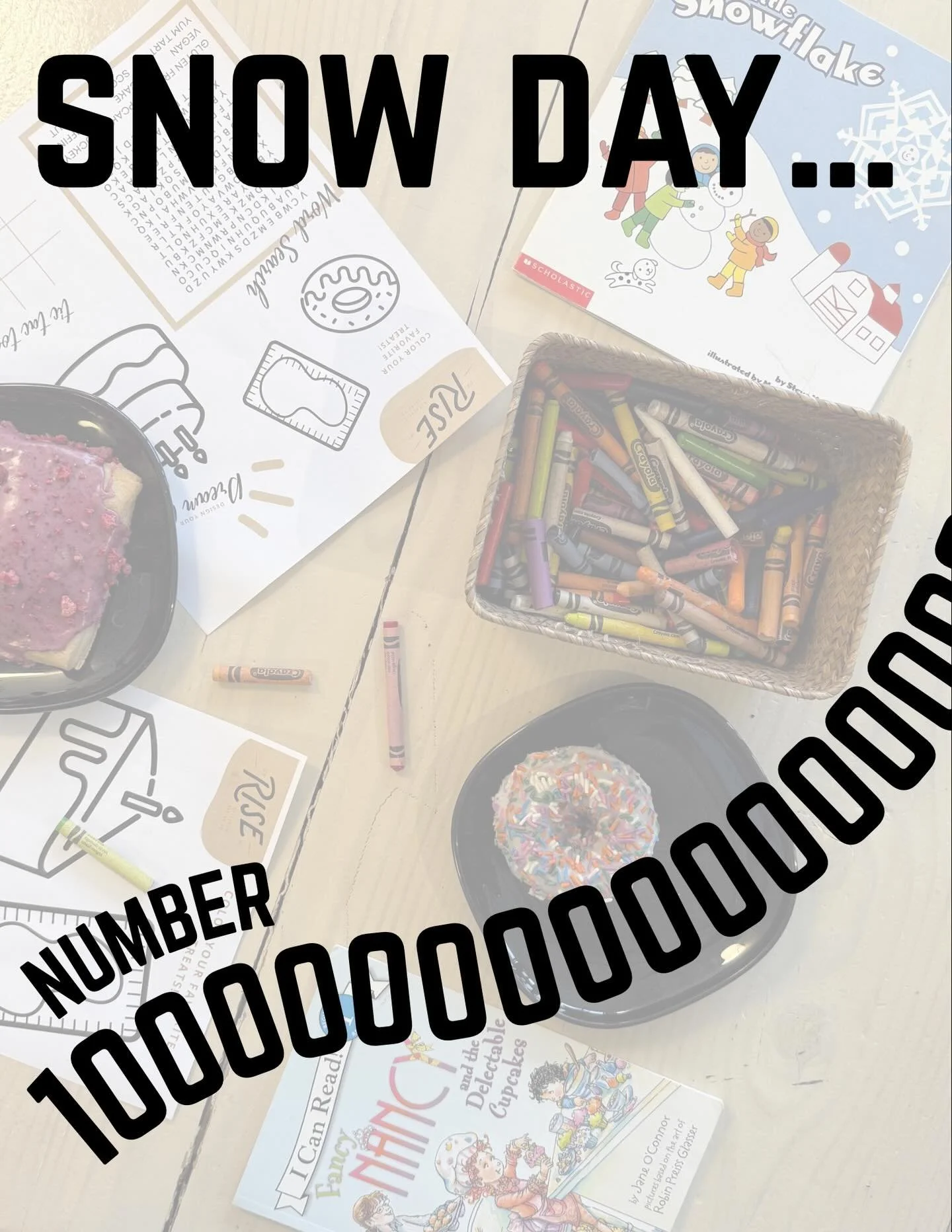 ALRIGHT that&rsquo;s enough 😂

Stir crazy parents unite&hellip; over hot chocolate and treats. We&rsquo;ve got games and coloring pages, and a little free library to keep everyone entertained. And caffeine for YOU!

Brave the weather and support you
