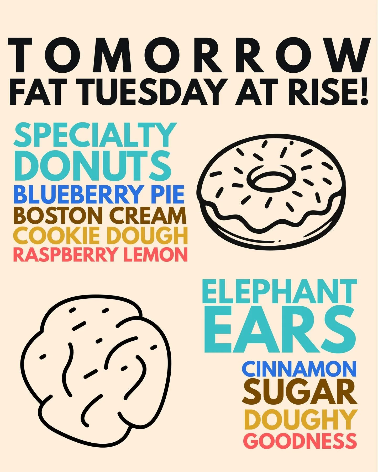 YEEEHOOO!
Fat Tuesday is TOMORROW!

Swipe for a donut preview, these are SO GOOD, PEOPLE