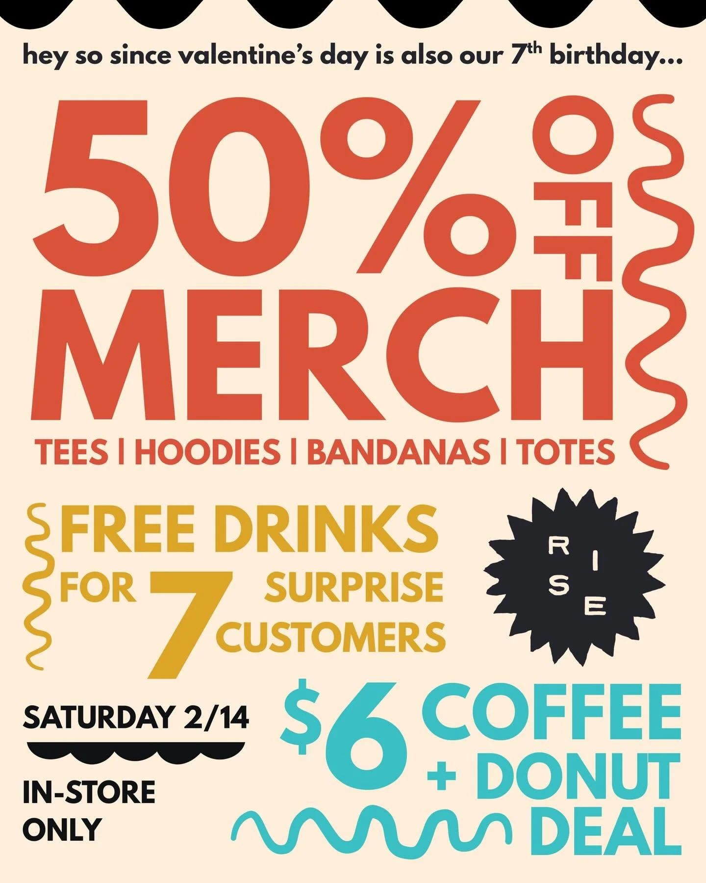 Psssst this Saturday is gonna be a GOOD day to stop by the bakery!

Valentine&rsquo;s Day x our 7th anniversary on Fulton street is a GOOD TIME!
