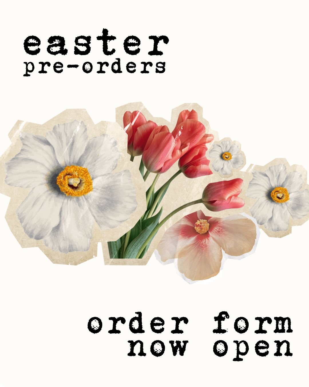 Easter form now open!!
Click the link in our bio to order :)))

🌸🌸🌸🌸🌸🌸