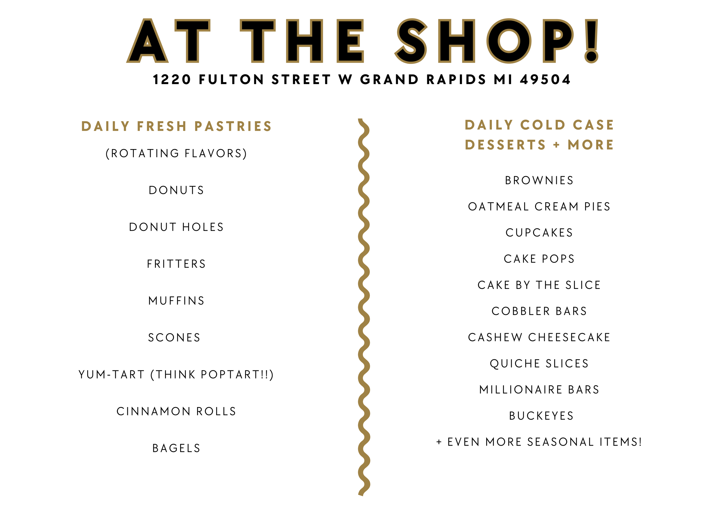 MENU — Rise Authentic Baking Co