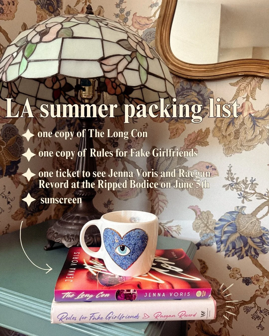 We&rsquo;re four days out from The Long Con release date and one week out from meeting up in sunny Los Angeles! ✨

This is my first time coming to LA for tour and I&rsquo;m SO excited to be hanging out with @raeganrevord and @therippedbodice on Frida