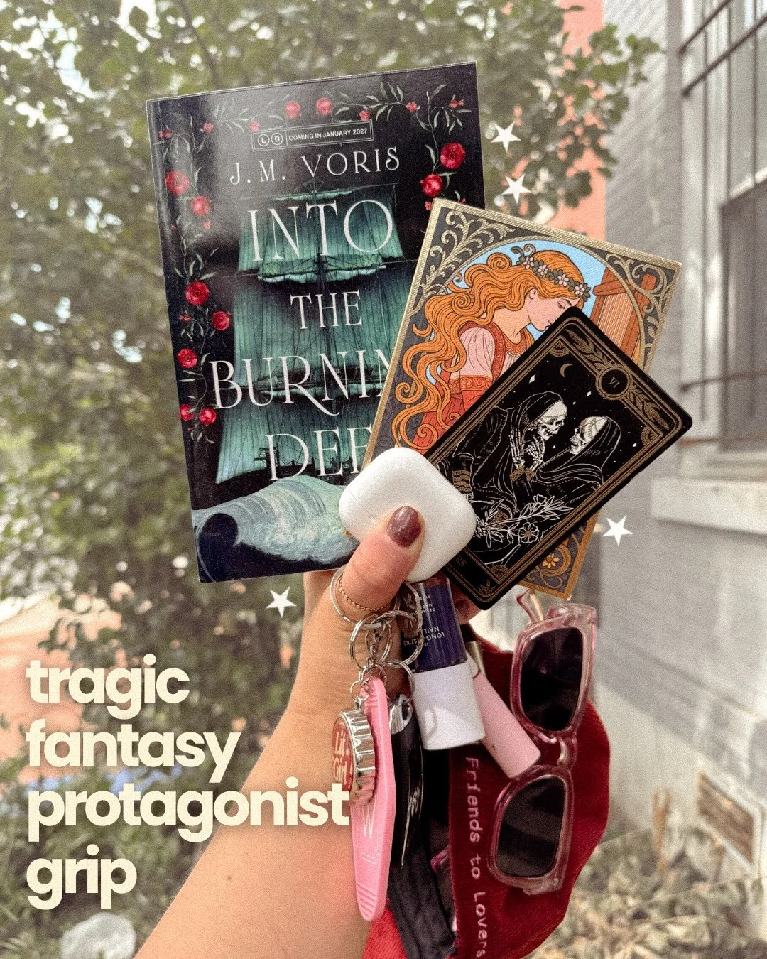 Girl grip is out, but Tragic Fantasy Protagonist Grip&trade;️ is so in. 

My hands have been getting a real workout recently due to my need to take at least one of these gorgeous INTO THE BURNING DEEP arcs with me everywhere I go. Like, what am I sup