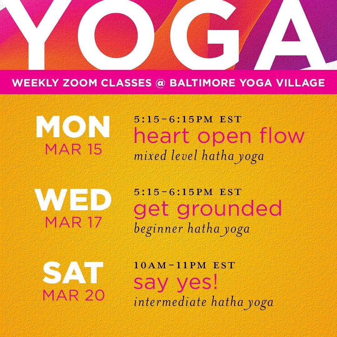 Shake off the day 2 of Daylight Savings dust w/ a little Yoga!

Join me on the mat today @ 5:15pm EST for an energizing heart opening flow to get your 💕on!

Register w/ link in bio or by going to @baltimoreyogavillage 

See you on the mat!
&mdash;
#
