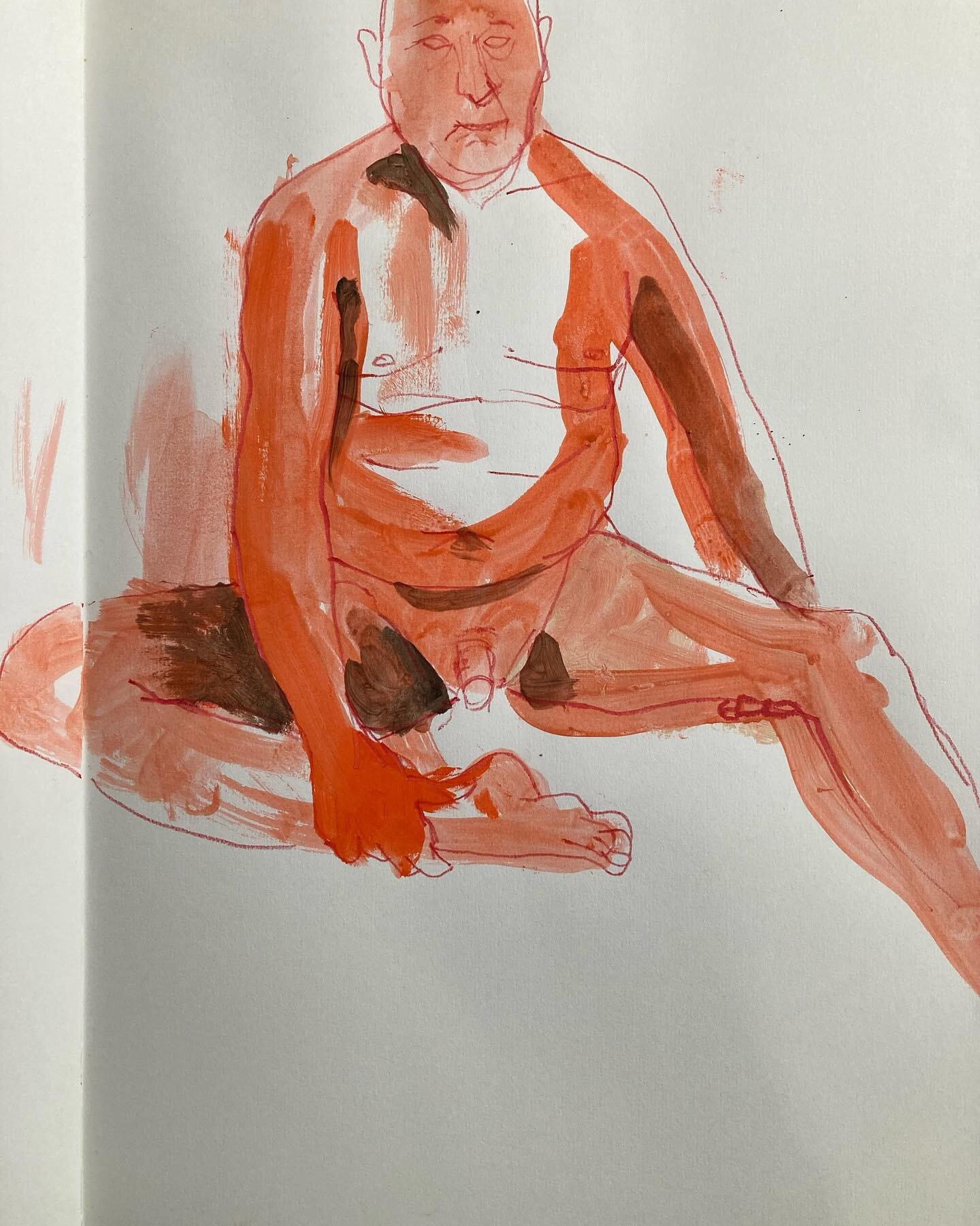15 minutes with acrylic paints and only 3 colours 

#lifedrawing #acrylicpainting #orange