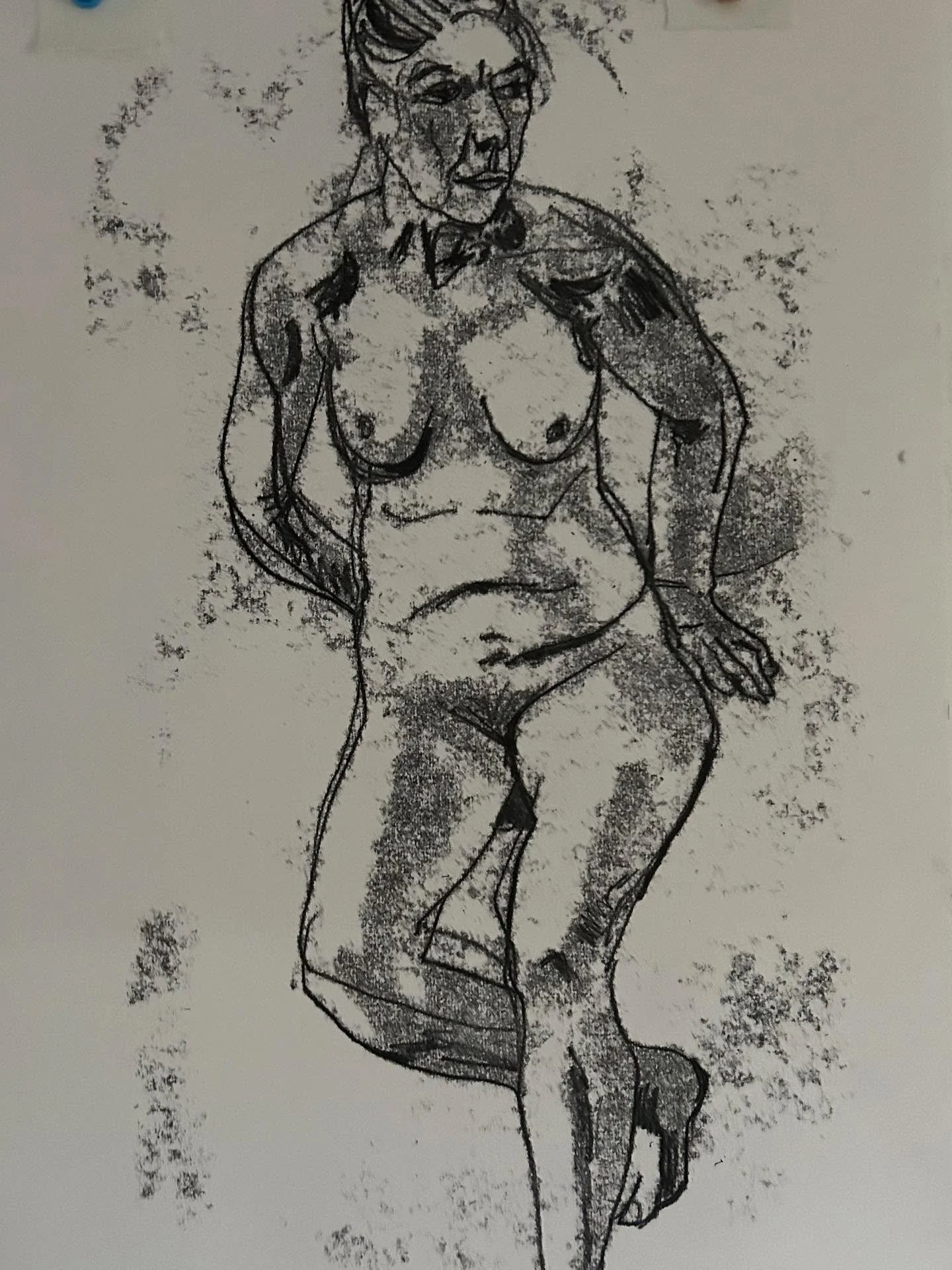 This is the last life drawing from last week. A 20 minute mono print 
#lifedrawingmeetsprintmaking #monoprint #directdraw #mondayafternoonlifedrawing