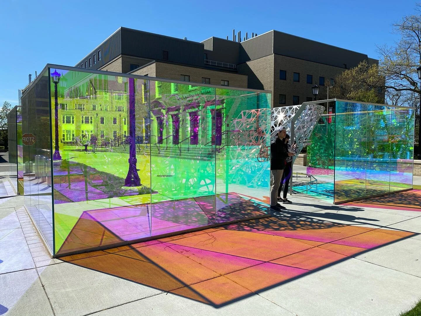 PolyForm is complete! A permanent responsive pavilion structure by Jenny Sabin Studio commissioned by @cornellhumec in honor of amazing Prof. S. Kay Obendorf. So special to share this moment with Kay on site! And then with my mom!
#yearsinthemaking