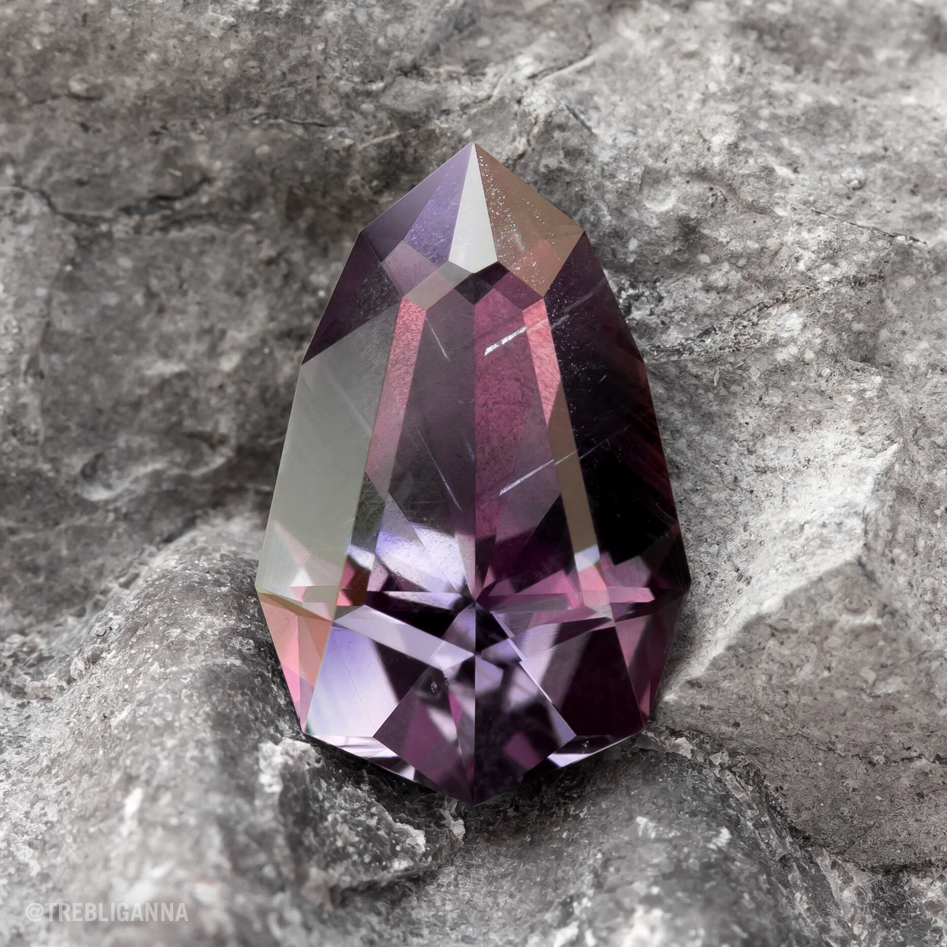 Purple Tanzanian pear sapphire