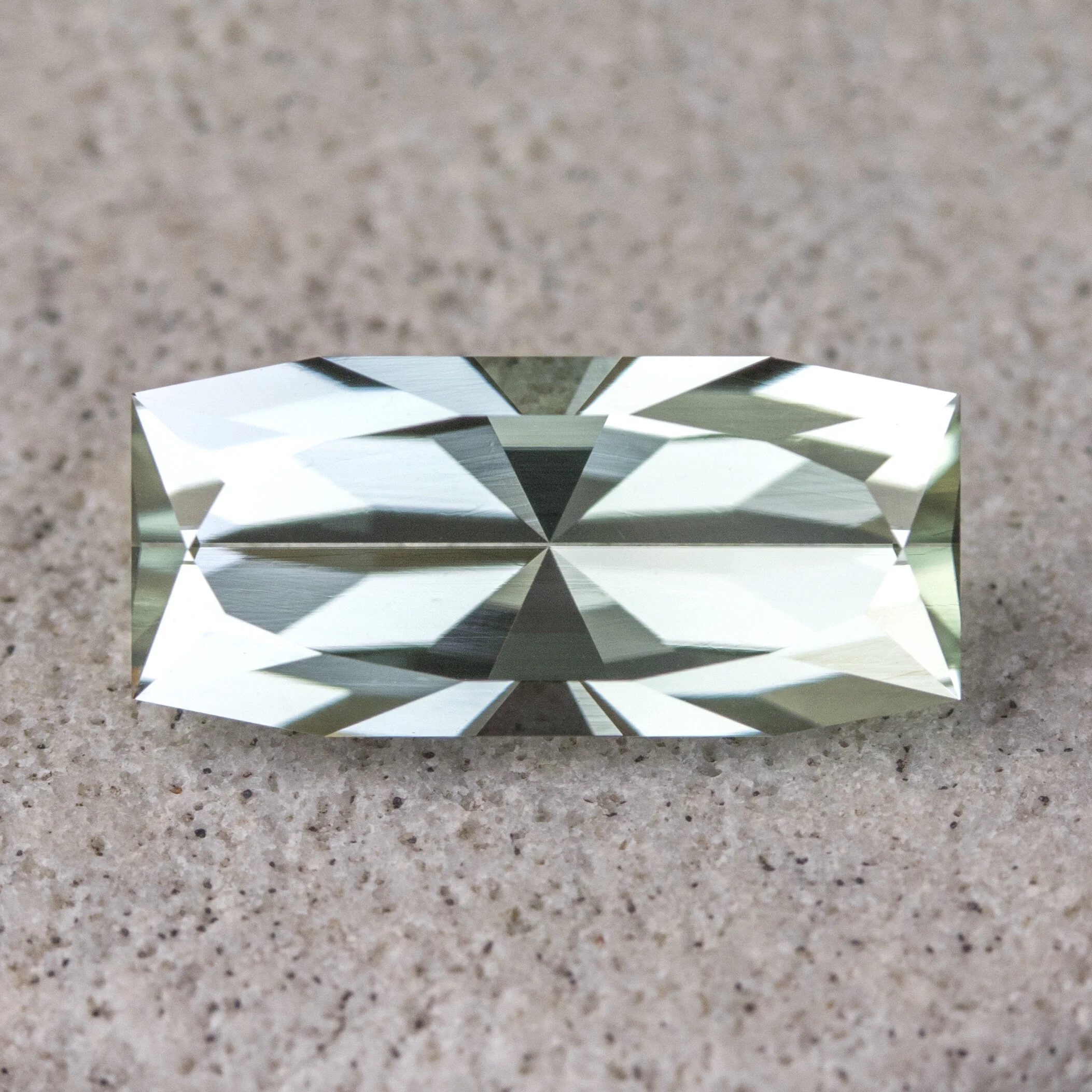 Mint green tourmaline faceted by Trebliganna