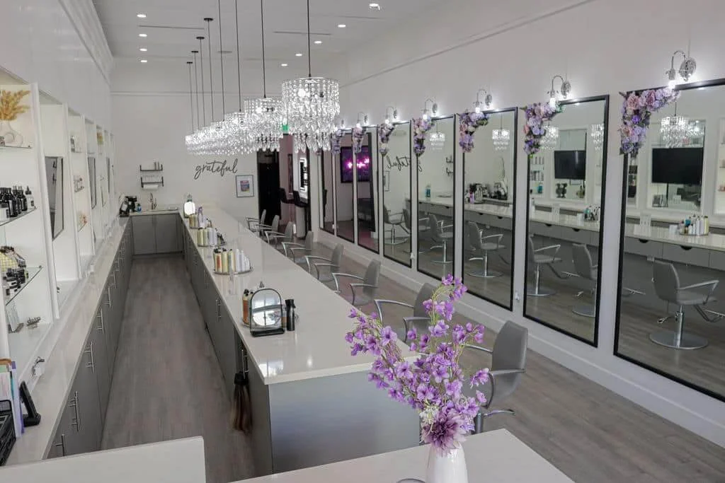 Interior of the Live Blow Dry blow dry bar in Pinecrest, Miami