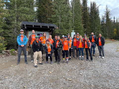 Summit Nanotech team going on a hike in Alberta