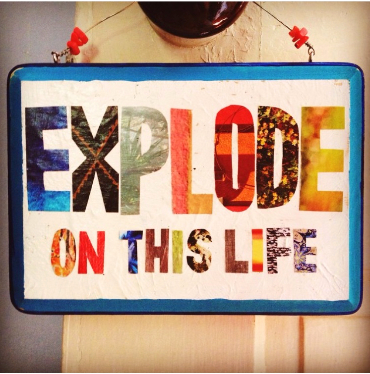 Mixed Media on Wood Hanging Sign • 2014