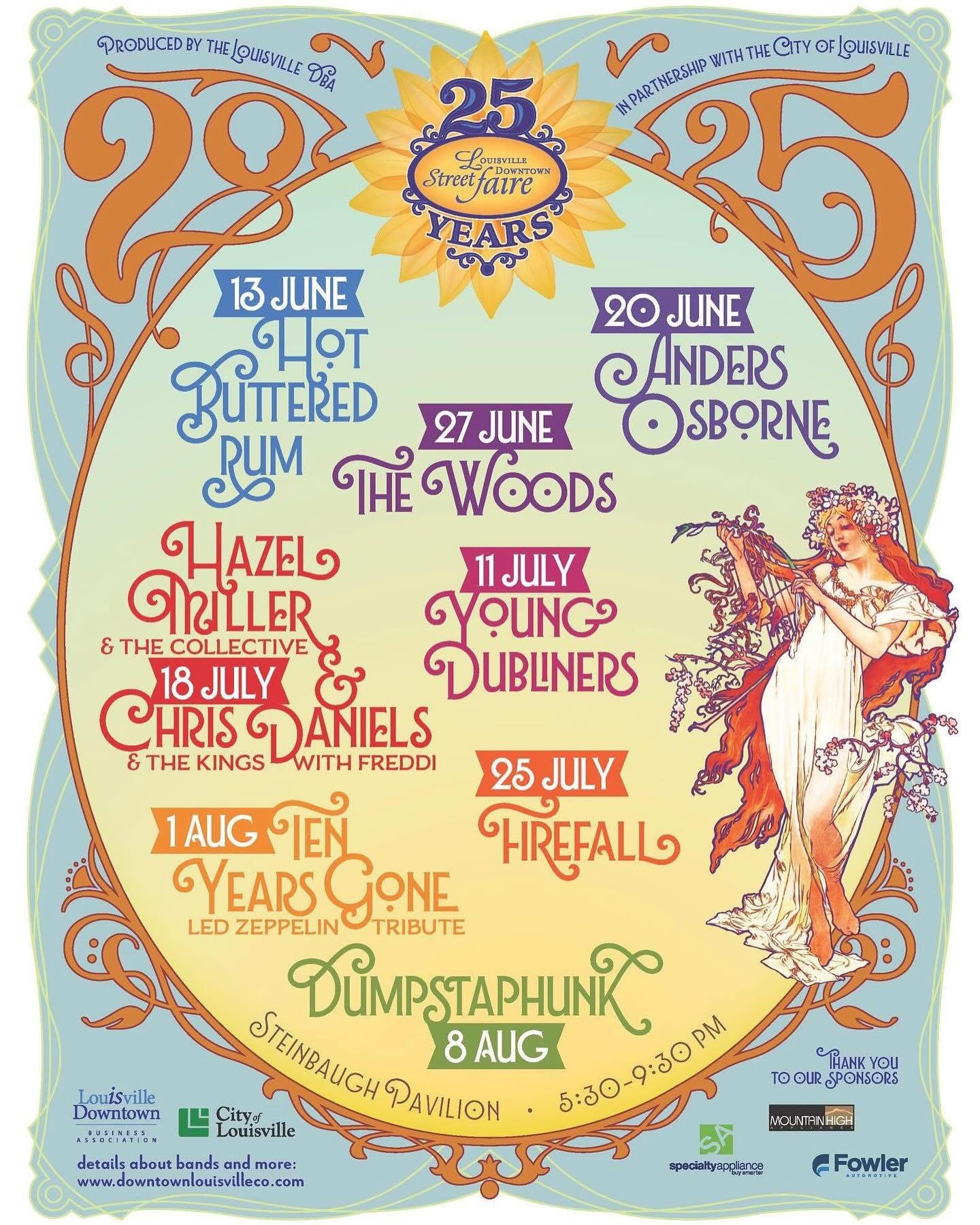 🎸 Fri. Aug. 1 🎸 @louisvillestreetfaire Honored to bring the spirit of Led Zeppelin back to Louisville! ✨ Two full sets of Zeppelin under the summer sky! Our 2022 show was electric &mdash; and this will be even bigger. Mark your calendars and join u