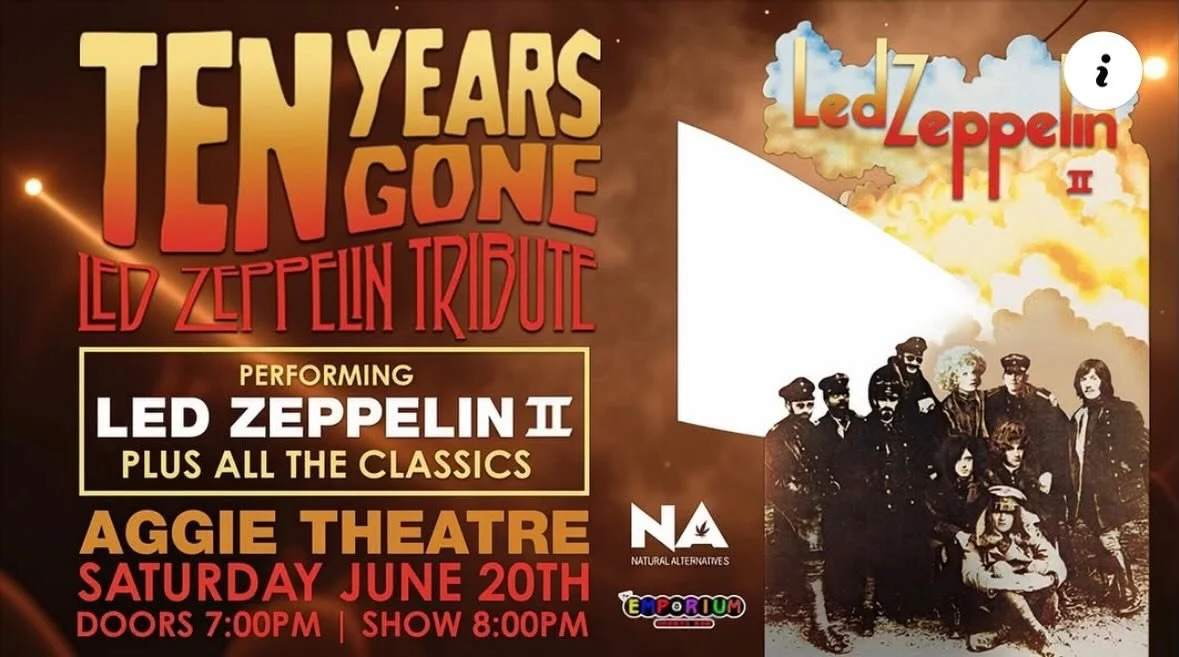 💥 Ft. Collins &bull; @aggietheatre &bull; June 20 💥 An Evening w/ Ten Years Gone &bull; 🎶 Relive the sonic magic &amp; join us for a powerful night honoring &lsquo;LED ZEPPELIN II&rdquo; + even more Zeppelin classics. 🎟️ Get your tickets now at t