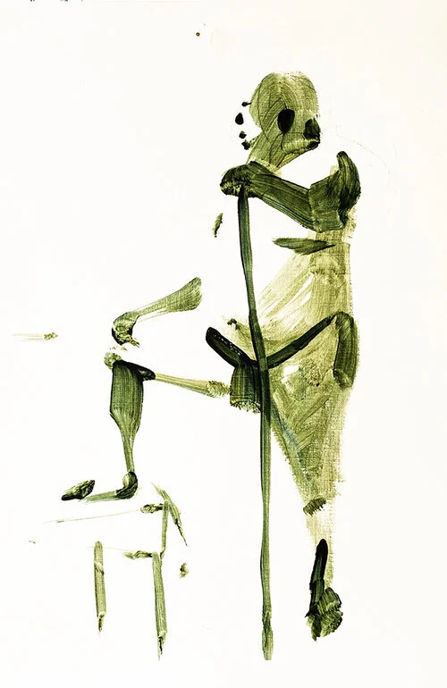 Male Figure with Pole