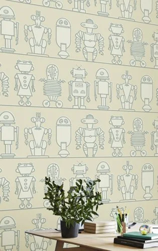 Robot Line-Up (wall coverings)