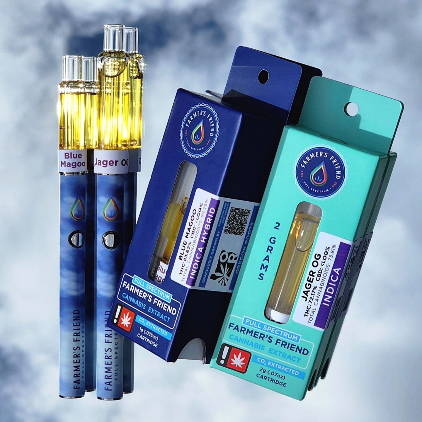 Calling all indica lovers! Don't sleep on these two potent, full spectrum cartridge options made with material sourced from Oregon Roots. Find your happy place with 1g Blue Magoo carts (DJ Short Blueberry x Williams Wonder F2), or chillax for days wi